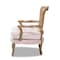 Baxton Studio Vallea Pink Velvet Upholstered White-Washed Oak Wood Armchair 156-9493 - alternate 7